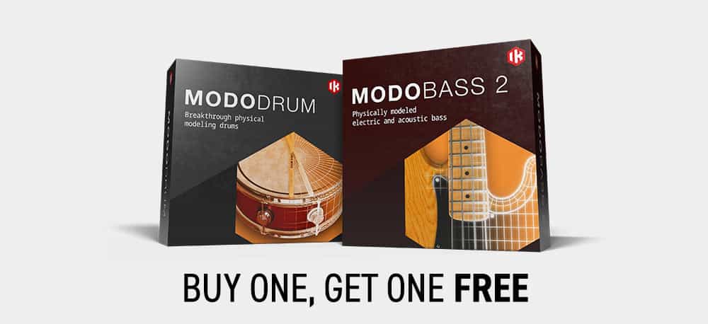 Buy one, get one free: MODO BASS, MODO DRUM and all single instruments